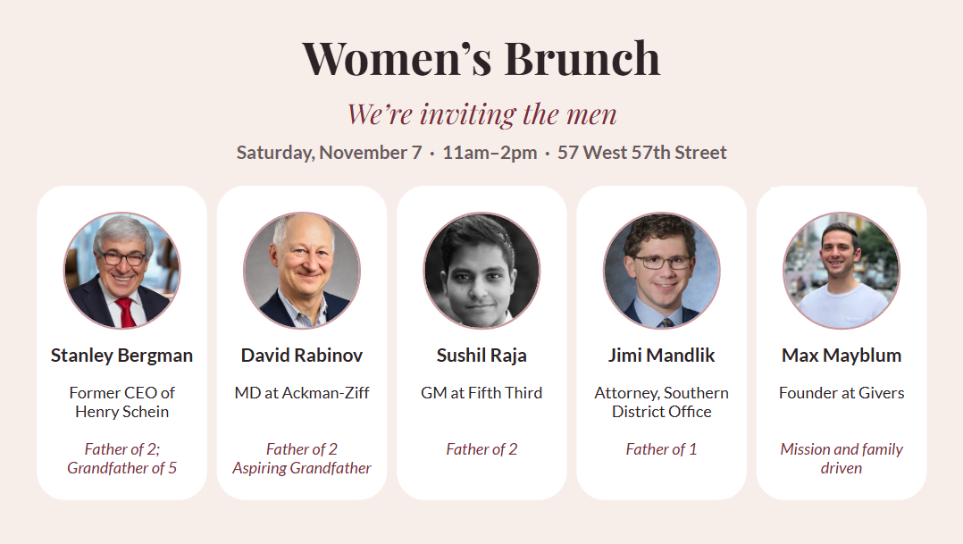 Women's Brunch: We're Inviting the Men! Saturday November 7th